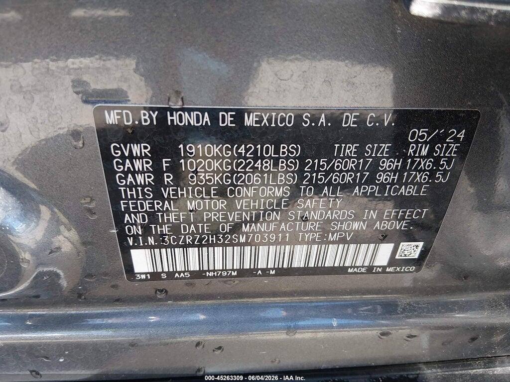 3CZRZ2H32SM703911 2025 HONDA HR-V photo no. 9
