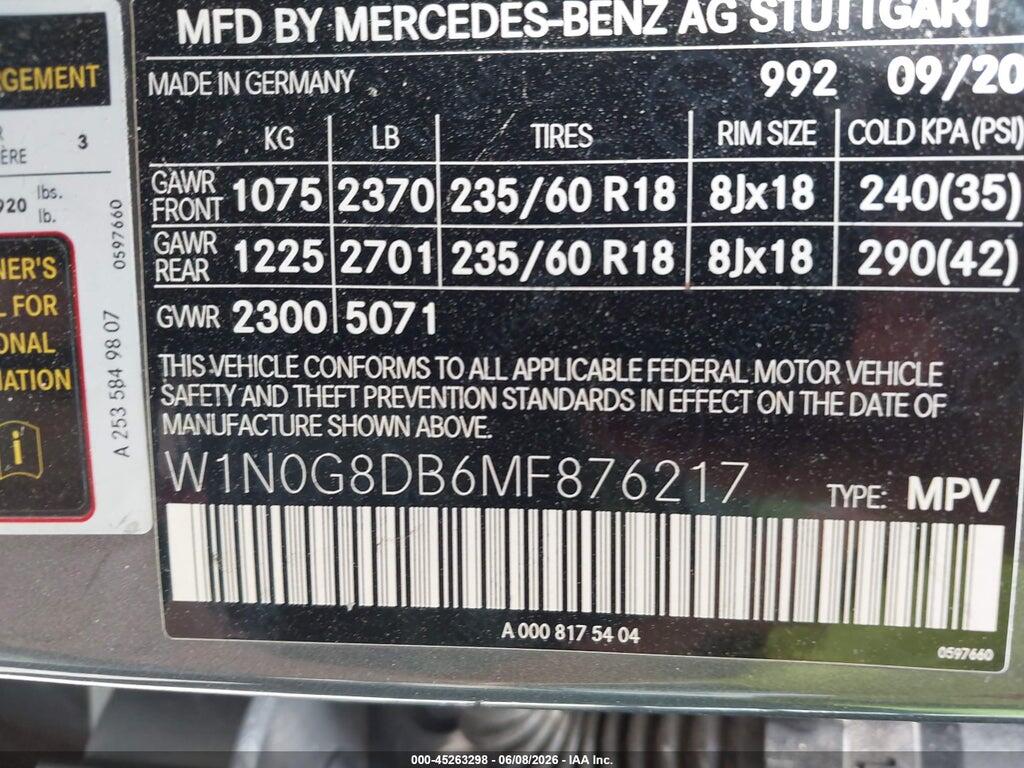 W1N0G8DB6MF876217 2021 MERCEDES-BENZ GLC 300 photo no. 9