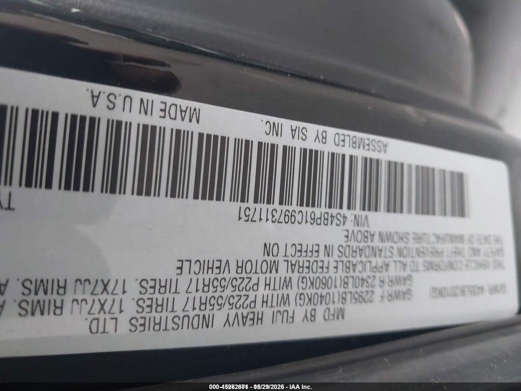 4S4BP61C997311751 2009 SUBARU OUTBACK photo no. 9