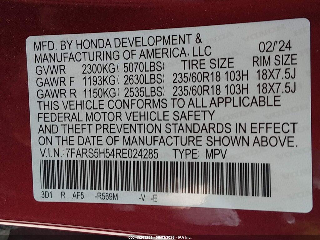 7FARS5H54RE024285 2024 HONDA CR-V HYBRID photo no. 9