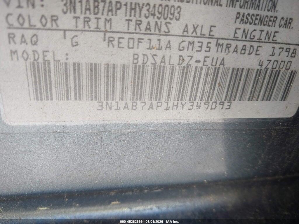 3N1AB7AP1HY349093 2017 NISSAN SENTRA photo no. 9