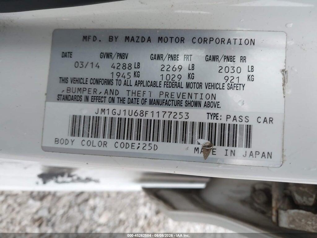 JM1GJ1U68F1177253 2015 MAZDA MAZDA6 photo no. 9