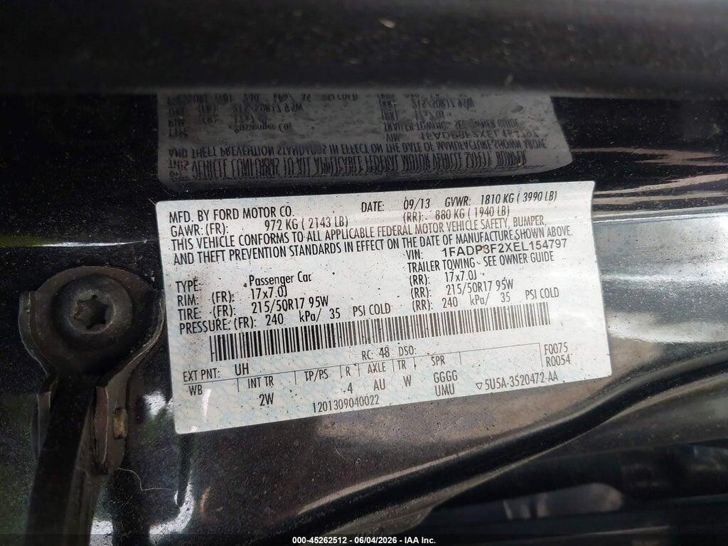 1FADP3F2XEL154797 2014 FORD FOCUS photo no. 9