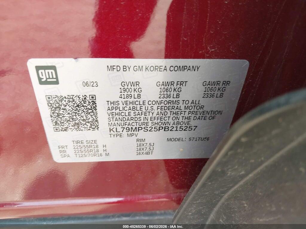KL79MPS25PB215257 2023 CHEVROLET TRAILBLAZER photo no. 9