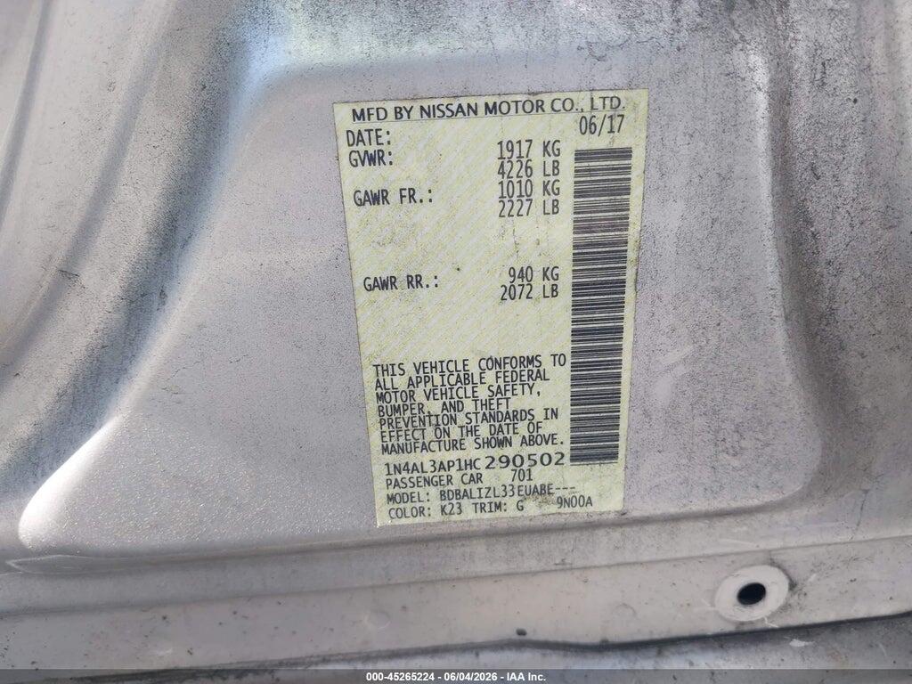 1N4AL3AP1HC290502 2017 NISSAN ALTIMA photo no. 9