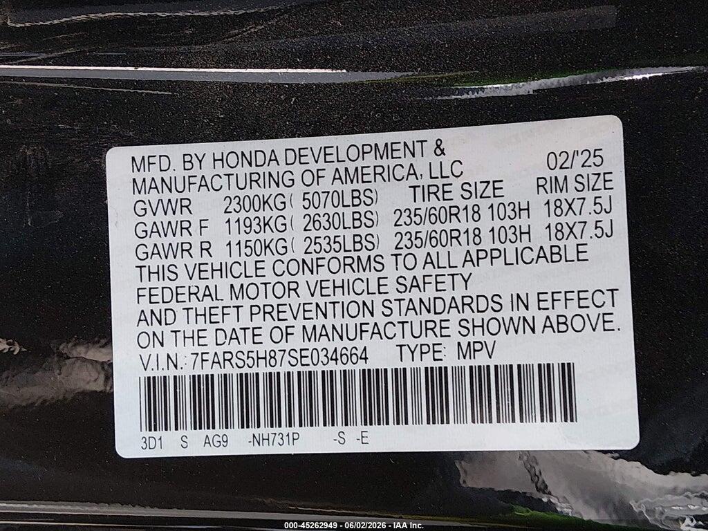 7FARS5H87SE034664 2025 HONDA CR-V HYBRID photo no. 9