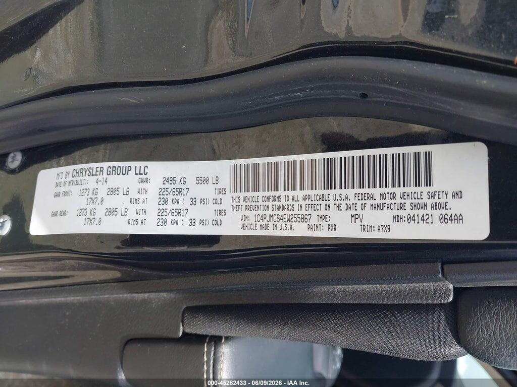 1C4PJMCS4EW255867 2014 JEEP CHEROKEE photo no. 9