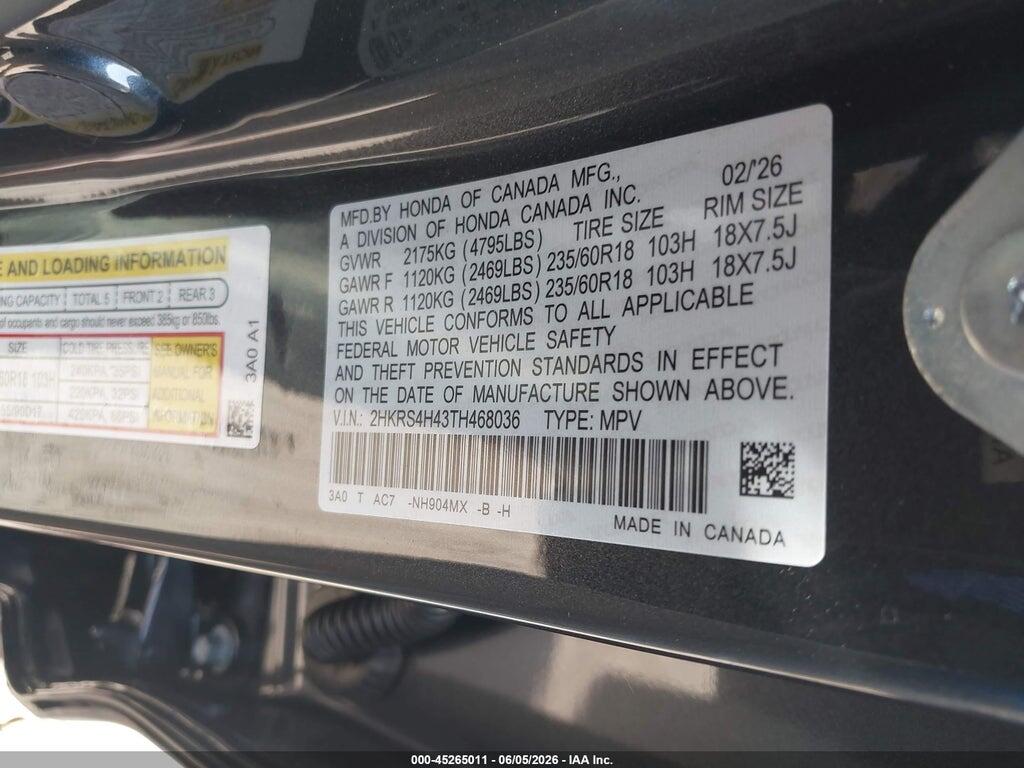 2HKRS4H43TH468036 2026 HONDA CR-V photo no. 9