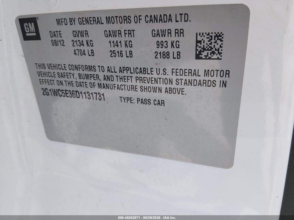 2G1WC5E36D1131731 2013 CHEVROLET IMPALA photo no. 9
