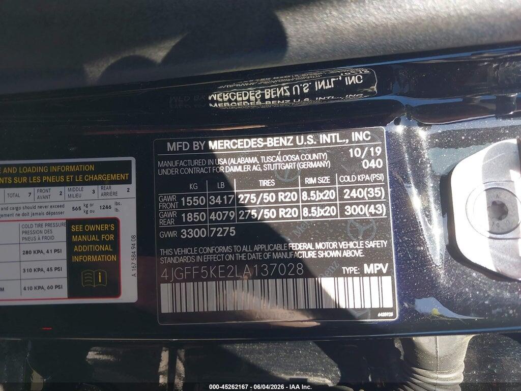 4JGFF5KE2LA137028 2020 MERCEDES-BENZ GLS 450 photo no. 9