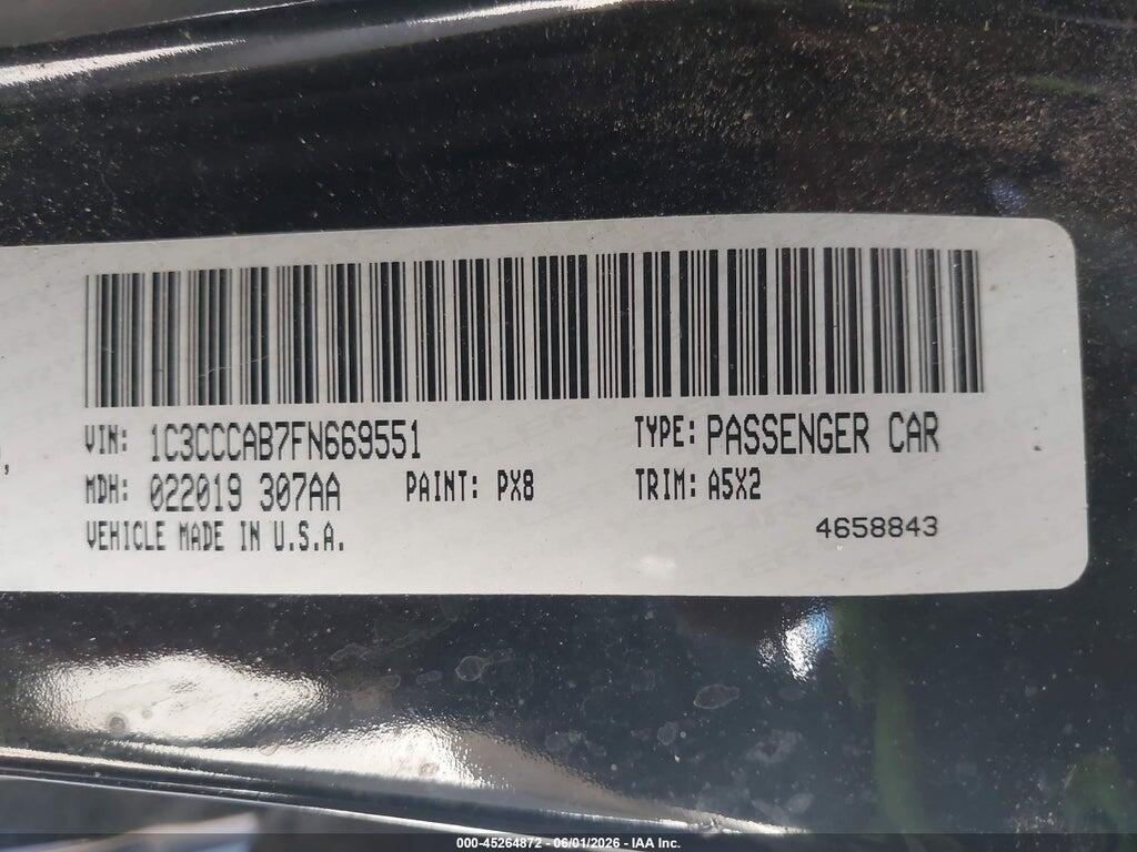 1C3CCCAB7FN669551 2015 CHRYSLER 200 photo no. 9