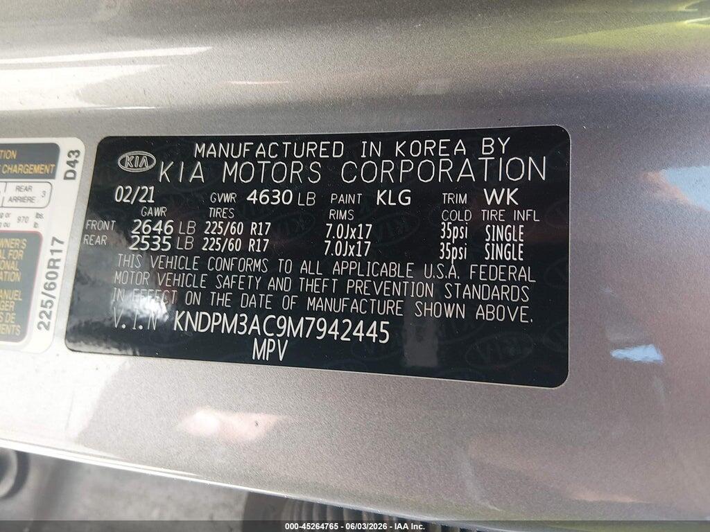 KNDPM3AC9M7942445 2021 KIA SPORTAGE photo no. 9