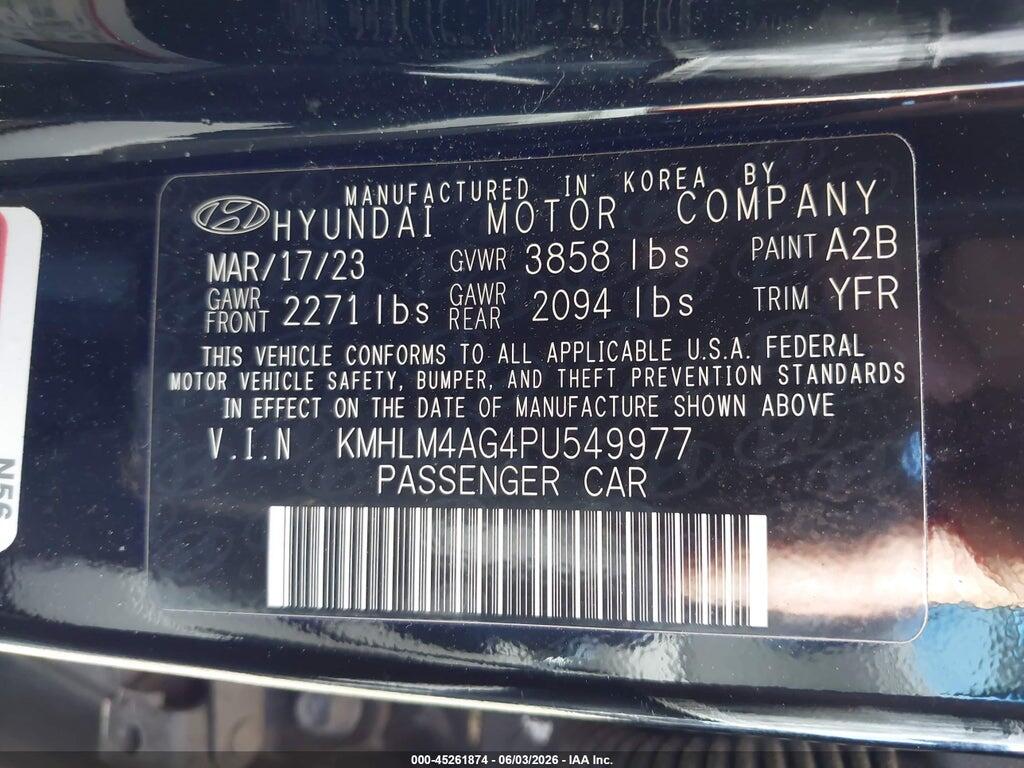 KMHLM4AG4PU549977 2023 HYUNDAI ELANTRA photo no. 9