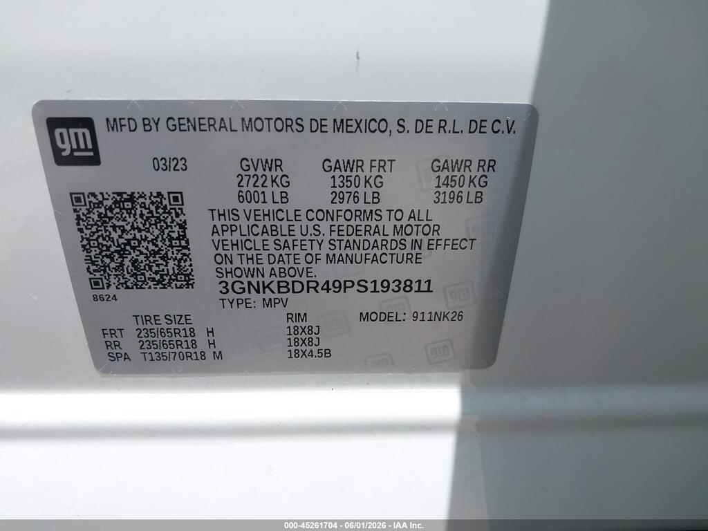 3GNKBDR49PS193811 2023 CHEVROLET BLAZER photo no. 9
