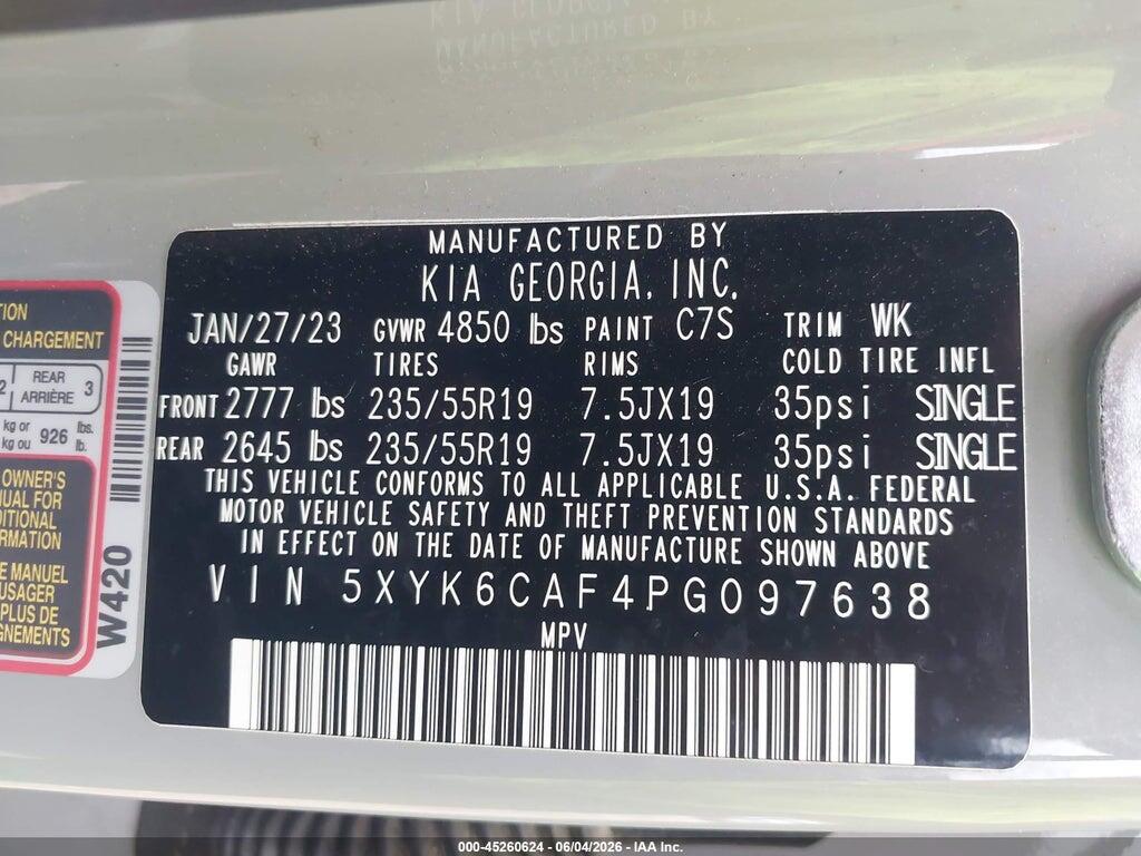 5XYK6CAF4PG097638 2023 KIA SPORTAGE photo no. 9