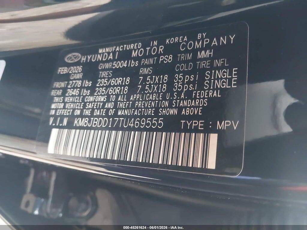 KM8JBDD17TU469555 2026 HYUNDAI TUCSON HYBRID photo no. 9