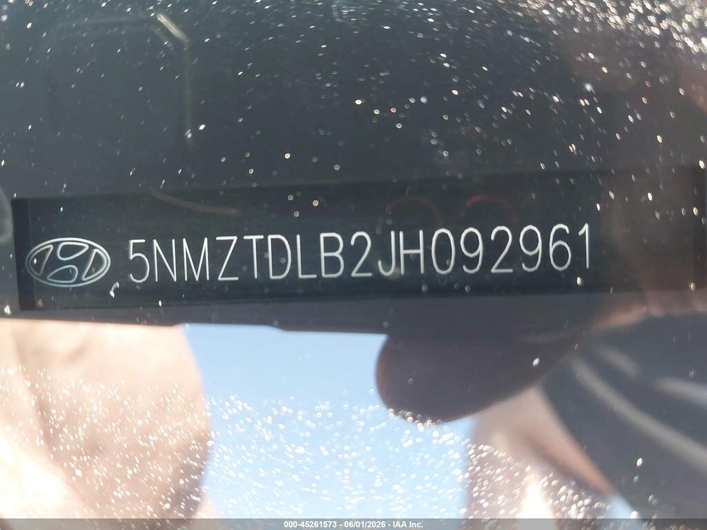5NMZTDLB2JH092961 2018 HYUNDAI SANTA FE SPORT photo no. 9