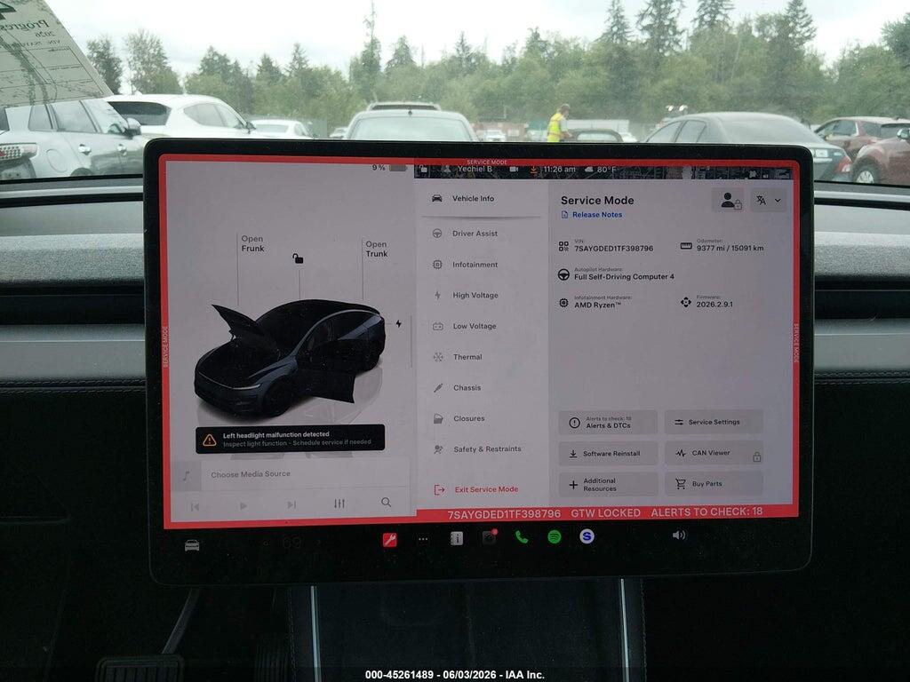 7SAYGDED1TF398796 2026 TESLA MODEL Y photo no. 7