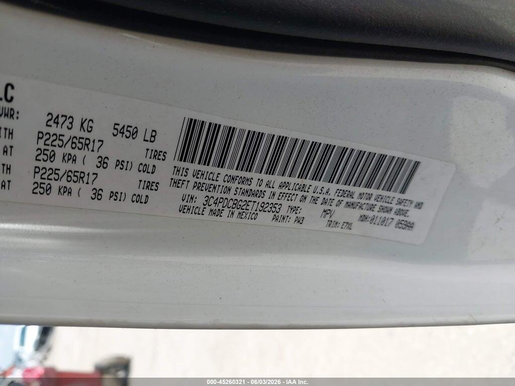 3C4PDCBG2ET192353 2014 DODGE JOURNEY photo no. 9