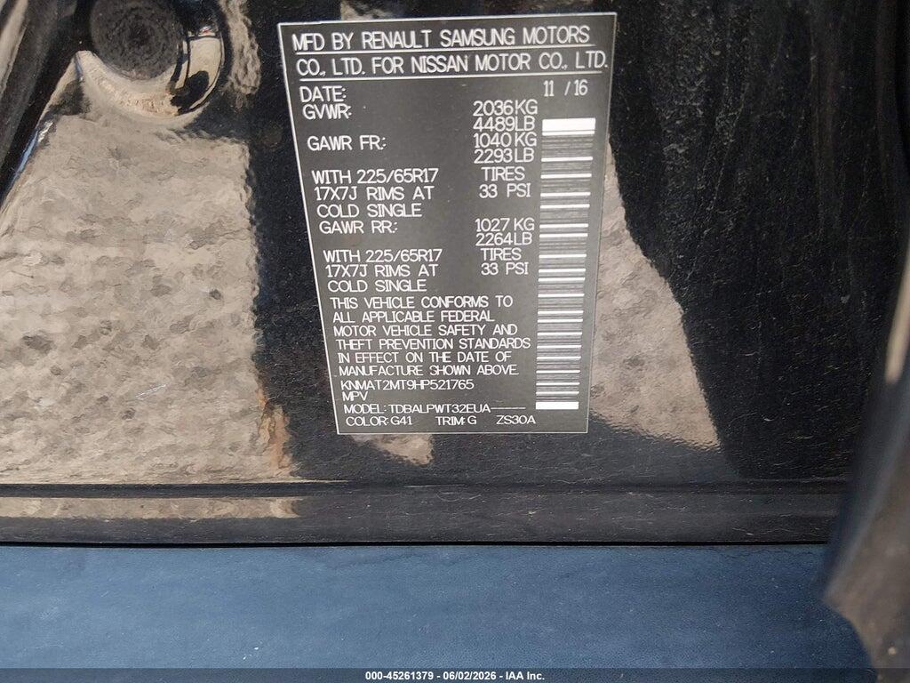 KNMAT2MT9HP521765 2017 NISSAN ROGUE photo no. 9