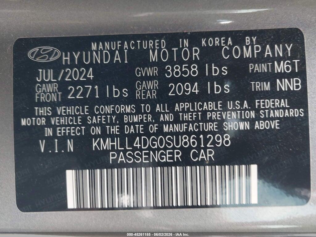 KMHLL4DG0SU861298 2025 HYUNDAI ELANTRA photo no. 9