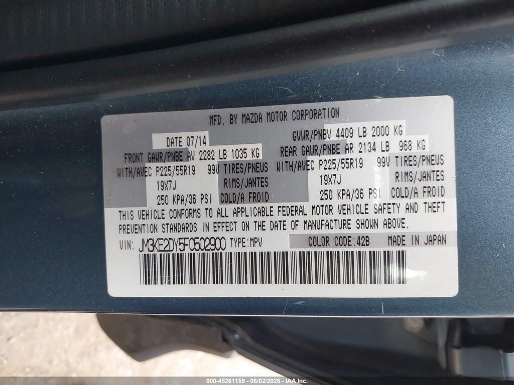 JM3KE2DY5F0502900 2015 MAZDA CX-5 photo no. 9
