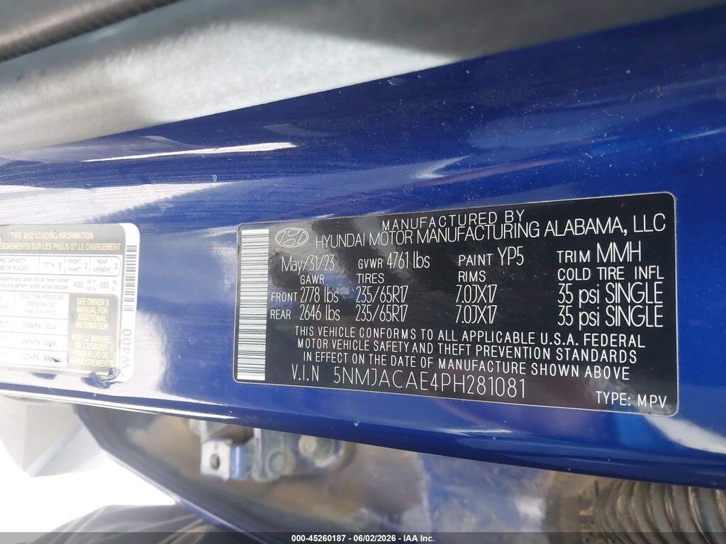 5NMJACAE4PH281081 2023 HYUNDAI TUCSON photo no. 9