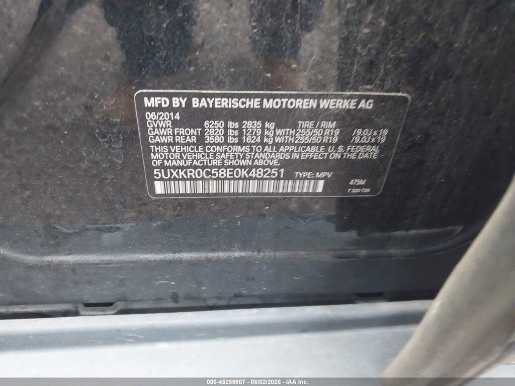 5UXKR0C58E0K48251 2014 BMW X5 photo no. 9