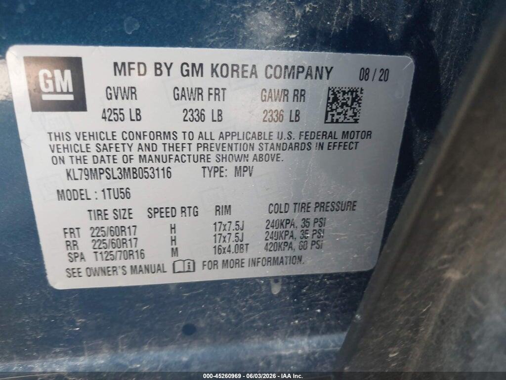 KL79MPSL3MB053116 2021 CHEVROLET TRAILBLAZER photo no. 9