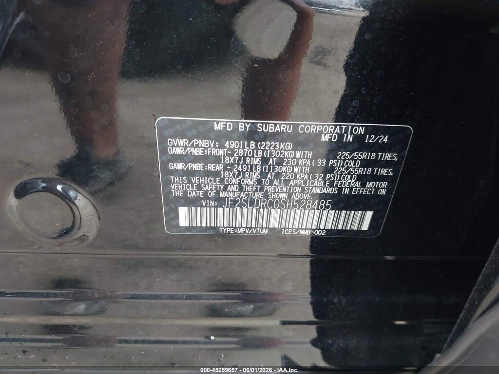 JF2SLDRC0SH528485 2025 SUBARU FORESTER photo no. 9