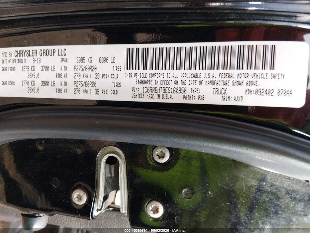 1C6RR6HT9ES160850 2014 RAM 1500 photo no. 9