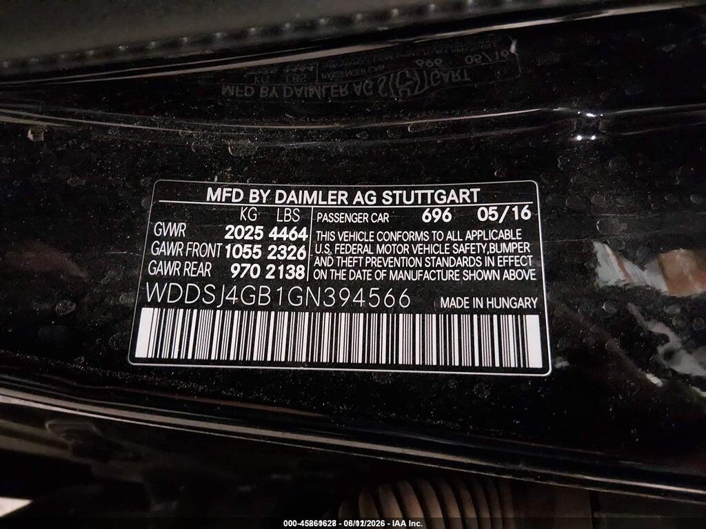 WDDSJ4GB1GN394566 2016 MERCEDES-BENZ CLA 250 photo no. 9