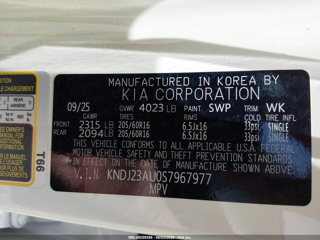 KNDJ23AU0S7967977 2025 KIA SOUL photo no. 9