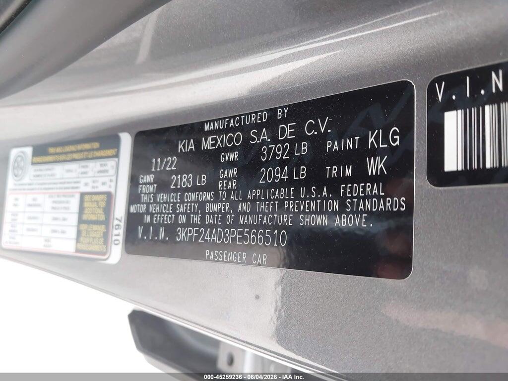 3KPF24AD3PE566510 2023 KIA FORTE photo no. 9