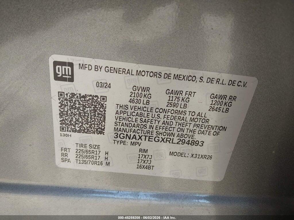 3GNAXTEGXRL294893 2024 CHEVROLET EQUINOX photo no. 9