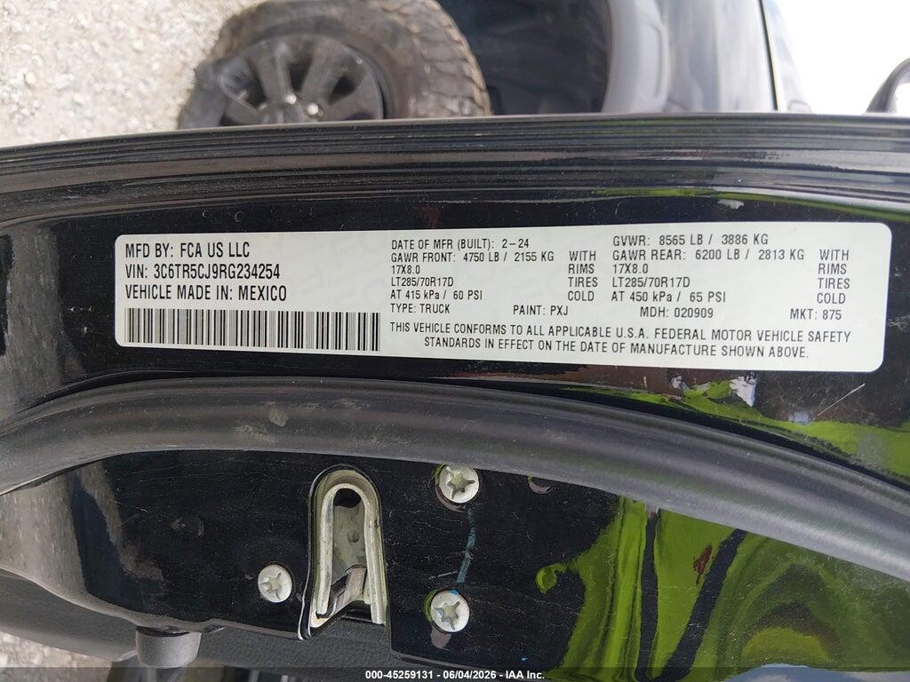 3C6TR5CJ9RG234254 2024 RAM 2500 photo no. 9