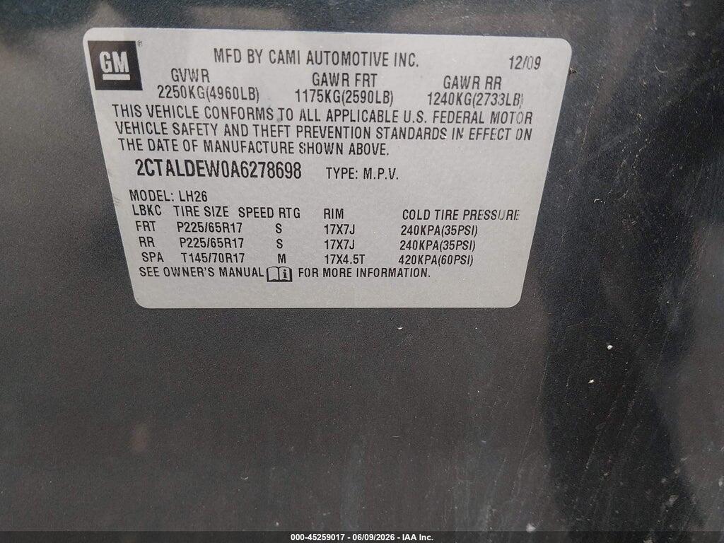 2CTALDEW0A6278698 2010 GMC TERRAIN photo no. 9