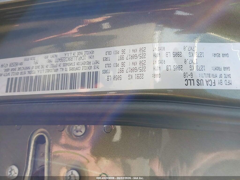 1C4PJLLB9KD226477 2019 JEEP CHEROKEE photo no. 9