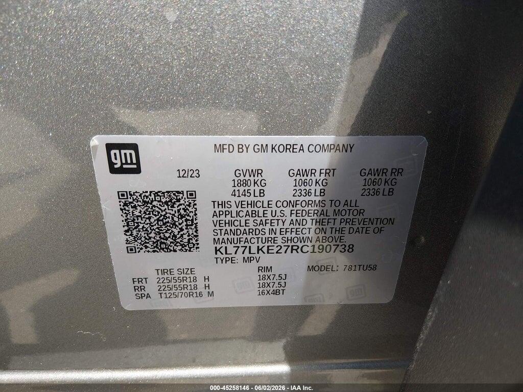 KL77LKE27RC190738 2024 CHEVROLET TRAX photo no. 9