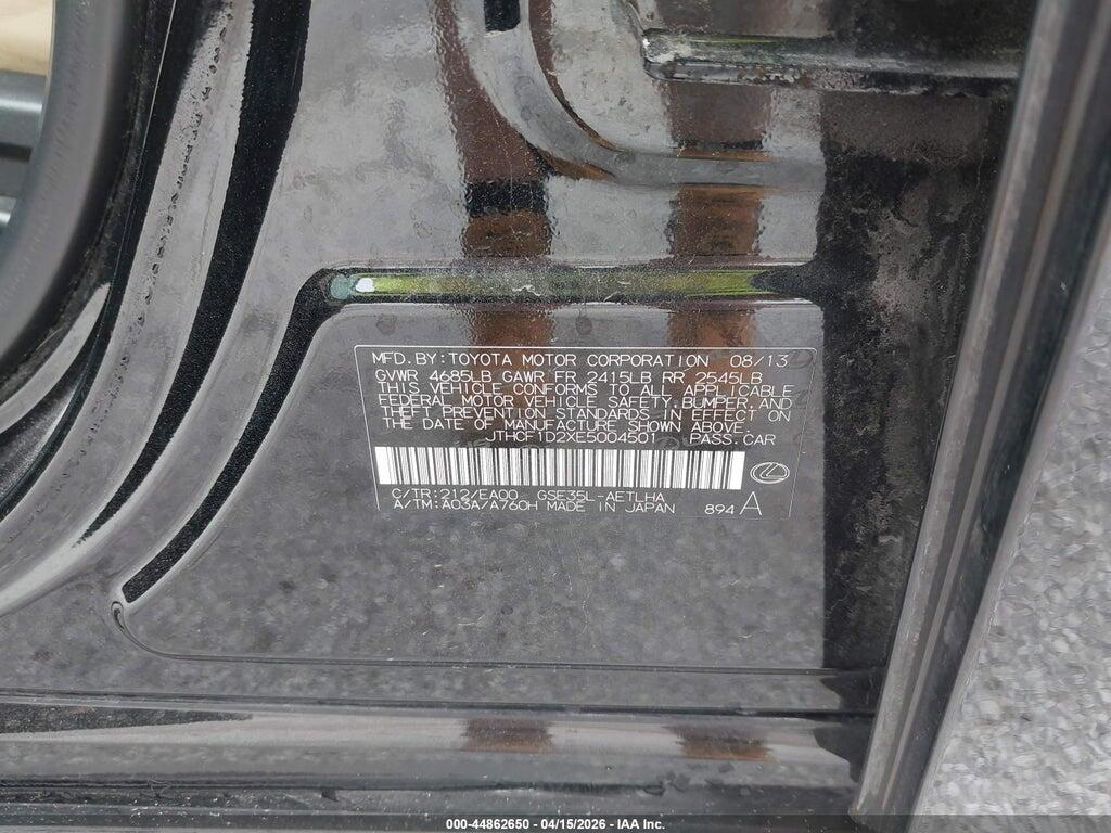 JTHCF1D2XE5004501 2014 LEXUS IS 250 photo no. 9