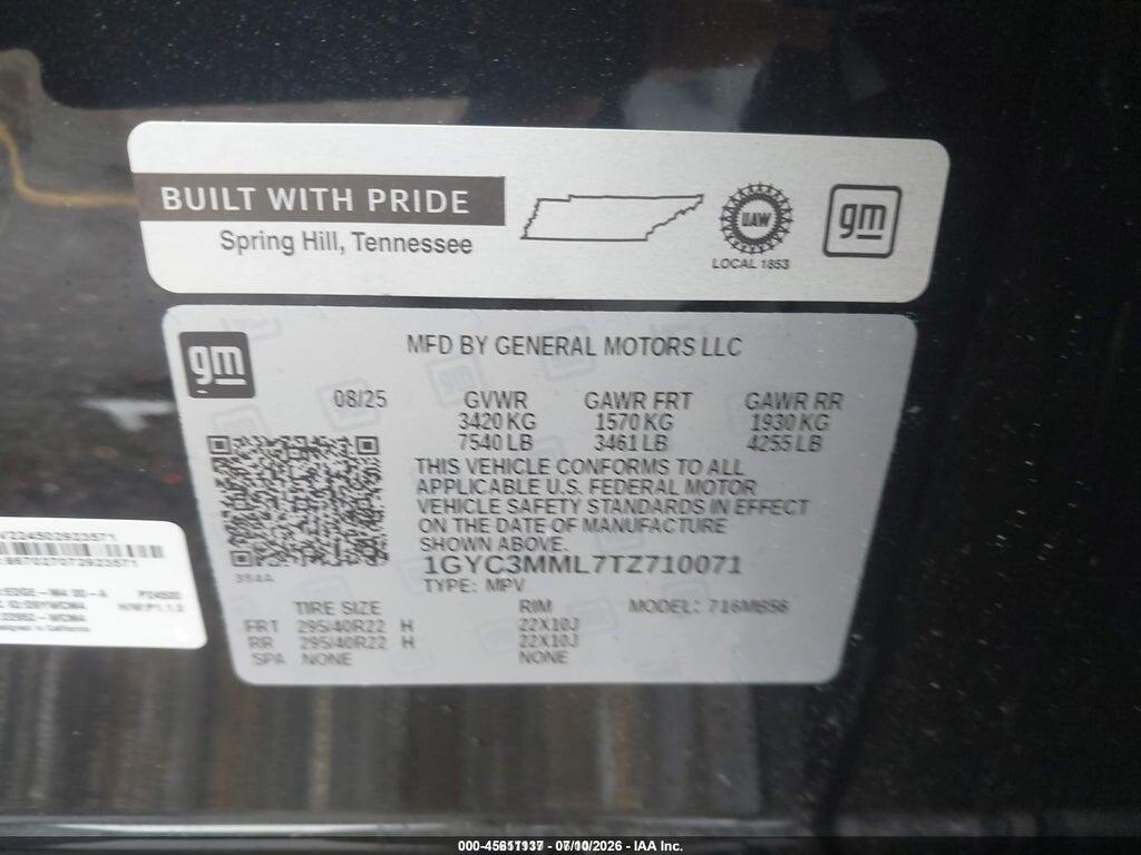 1GYC3MML7TZ710071 2026 CADILLAC VISTIQ photo no. 9