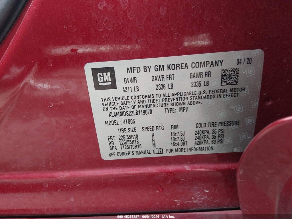 KL4MMDS22LB119070 2020 BUICK ENCORE GX photo no. 9