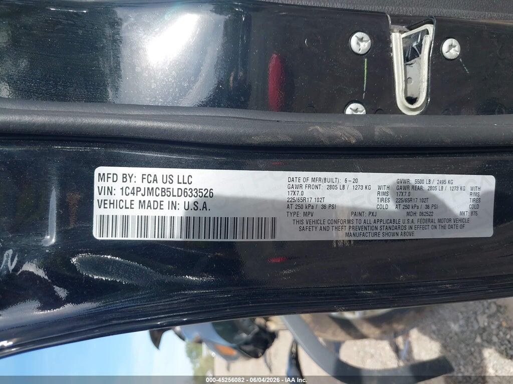 1C4PJMCB5LD633526 2020 JEEP CHEROKEE photo no. 9
