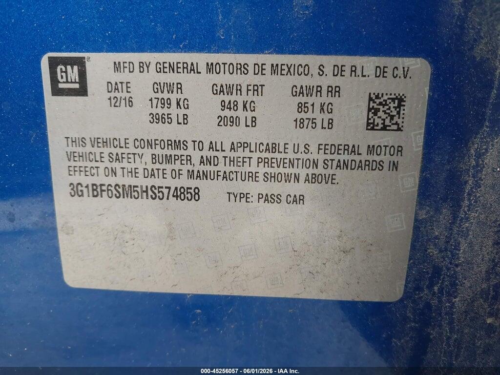 3G1BF6SM5HS574858 2017 CHEVROLET CRUZE photo no. 9