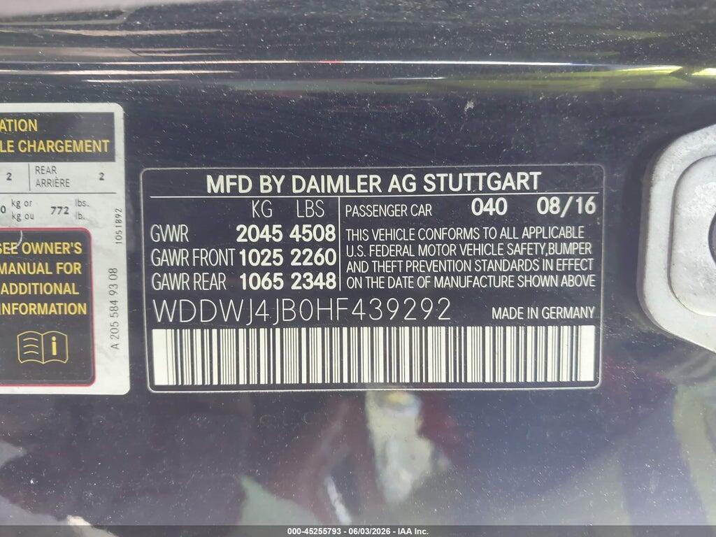 WDDWJ4JB0HF439292 2017 MERCEDES-BENZ C 300 photo no. 9