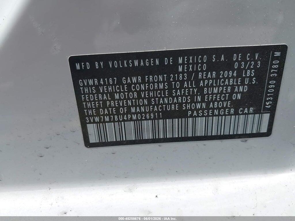 3VW7M7BU4PM026911 2023 VOLKSWAGEN JETTA photo no. 9