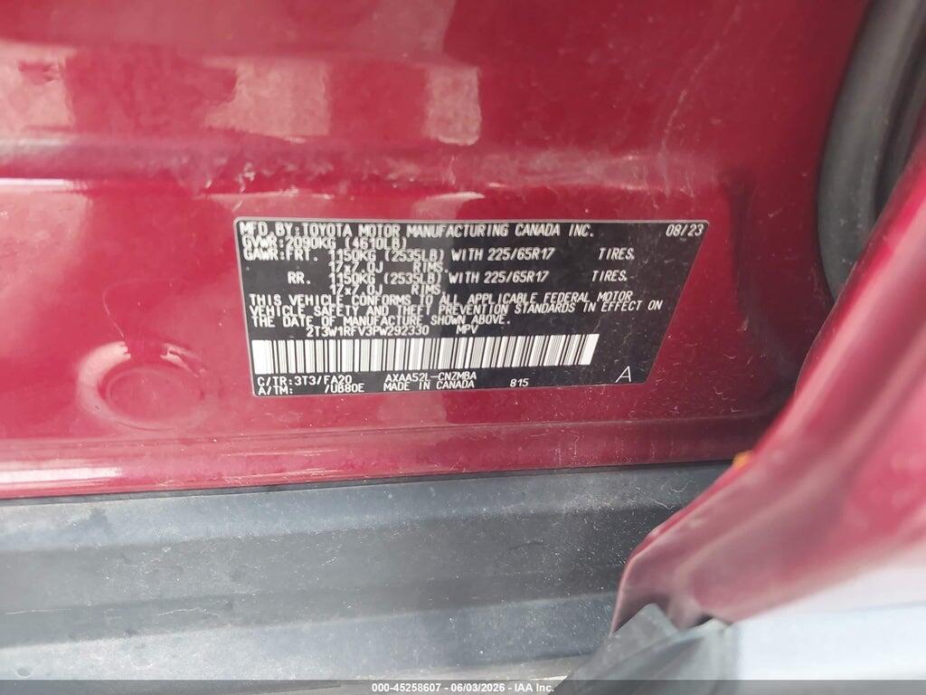 2T3W1RFV3PW292330 2023 TOYOTA RAV4 photo no. 9