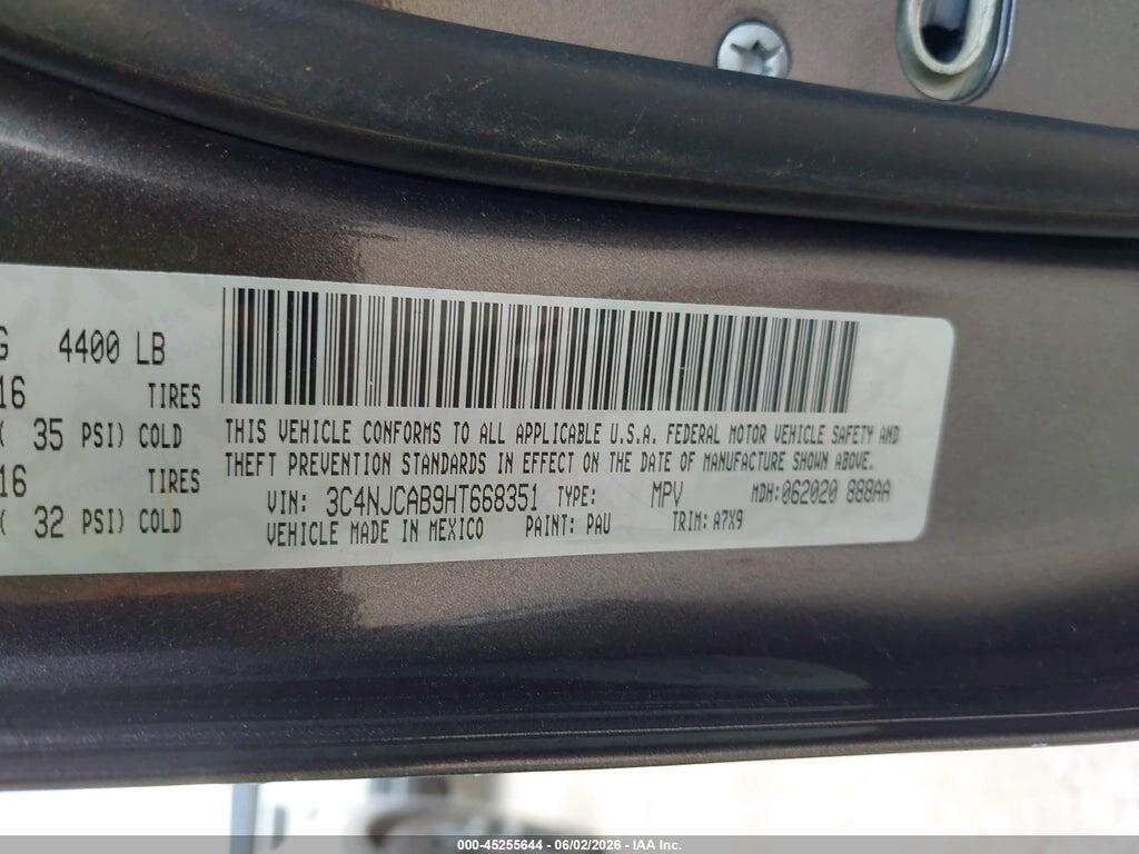 3C4NJCAB9HT668351 2017 JEEP NEW COMPASS photo no. 9