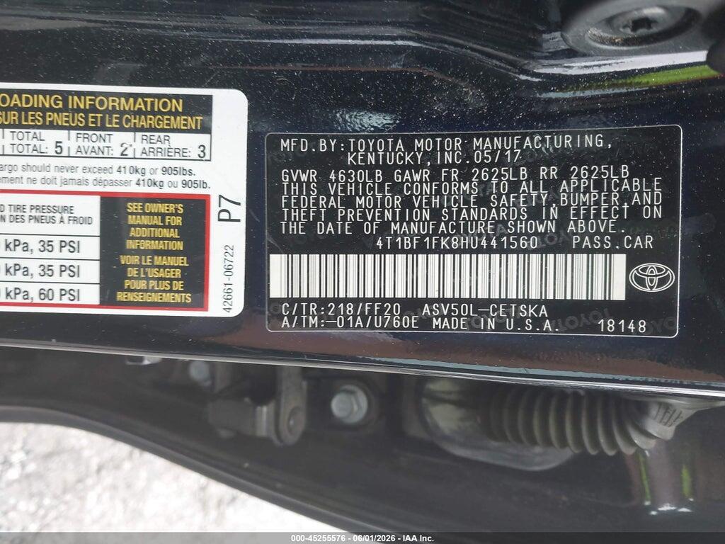 4T1BF1FK8HU441560 2017 TOYOTA CAMRY photo no. 9