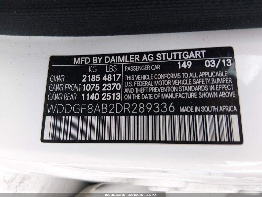WDDGF8AB2DR289336 2013 MERCEDES-BENZ C 300 photo no. 9